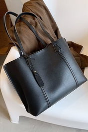 Zoozie Bags Bolsa de Hombro de Cuero PU Negro